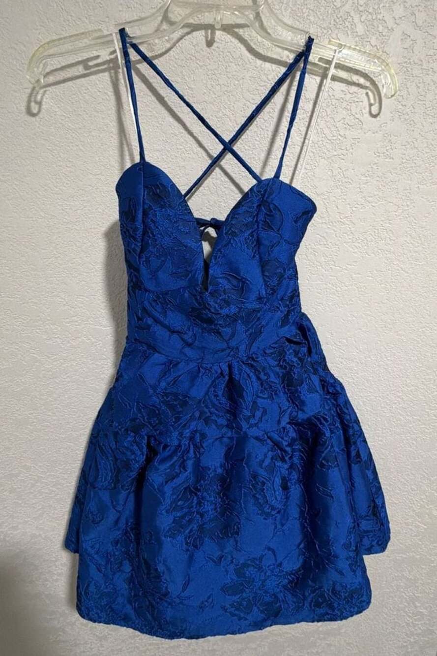 Hello Molly Showstopper Mini Dress Size US 4 Royal Blue